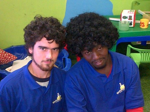 See the kind of weirdos I have to go to Bible study with? (One of these people is wearing a wig. Which one?!) :)