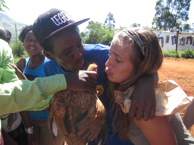 The APU team designed an Amazing Race (Sweetwaters style) for the Kids Crew (teens from Sweetwaters community who help with our weekly kids club). The teens had an awesome time! At one station, everyone had to kiss a chicken! :) 