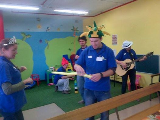Getting balloon animals ready! Also, funny hats. The normal kids ward has a great play area we could use. 