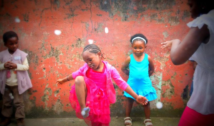 There were so many kids we didn't have enough crafts, so the little ones just danced during craft time.
