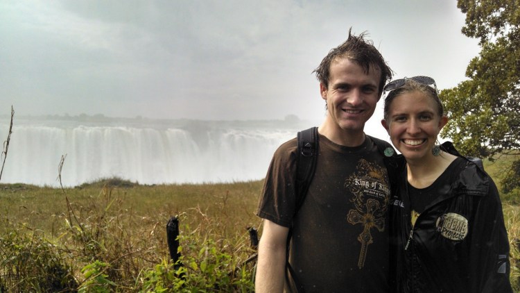 Gotta love David's hair. You can just make out the falls in this picture, because the breeze blew some spray the right direction. 